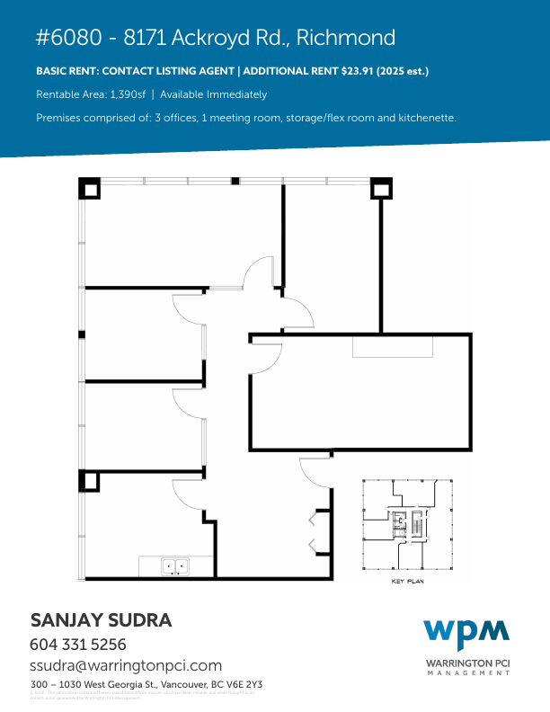 Suite 6080 - 8171 Ackroyd Road, Richmond, BC floorplan