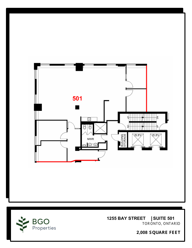 501 - 1255 Bay Street, Toronto, ON floorplan