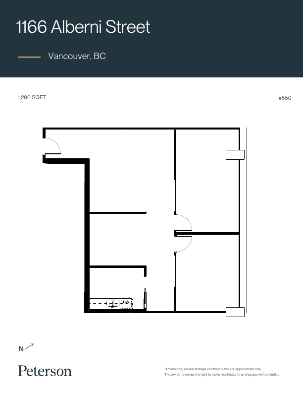 550 - 1166 Alberni St, Vancouver, BC floorplan