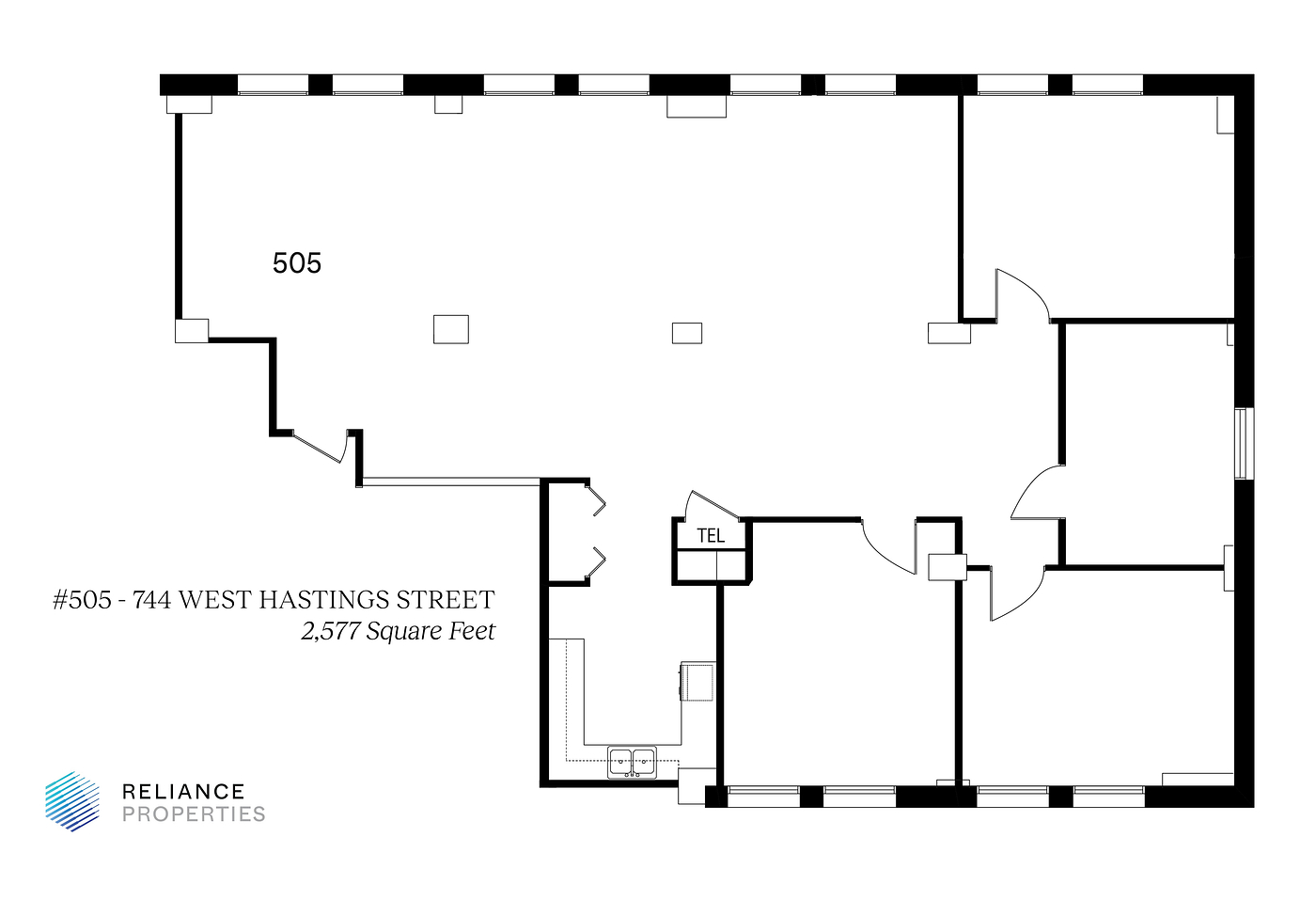 505 - 744 West Hastings Street, Vancouver, BC floorplan