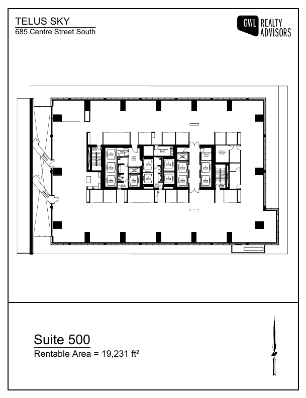 500 - 685 Centre Street South, Calgary, AB floorplan