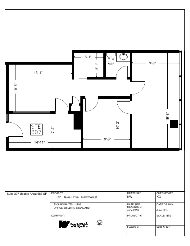 307 - 531 Davis Drive, Newmarket, ON floorplan
