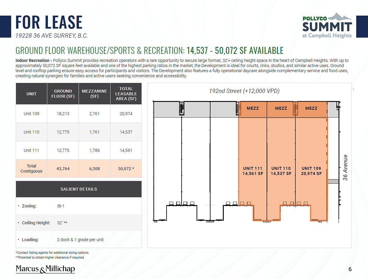 110 - 19228 36 Avenue, Surrey, BC floorplan