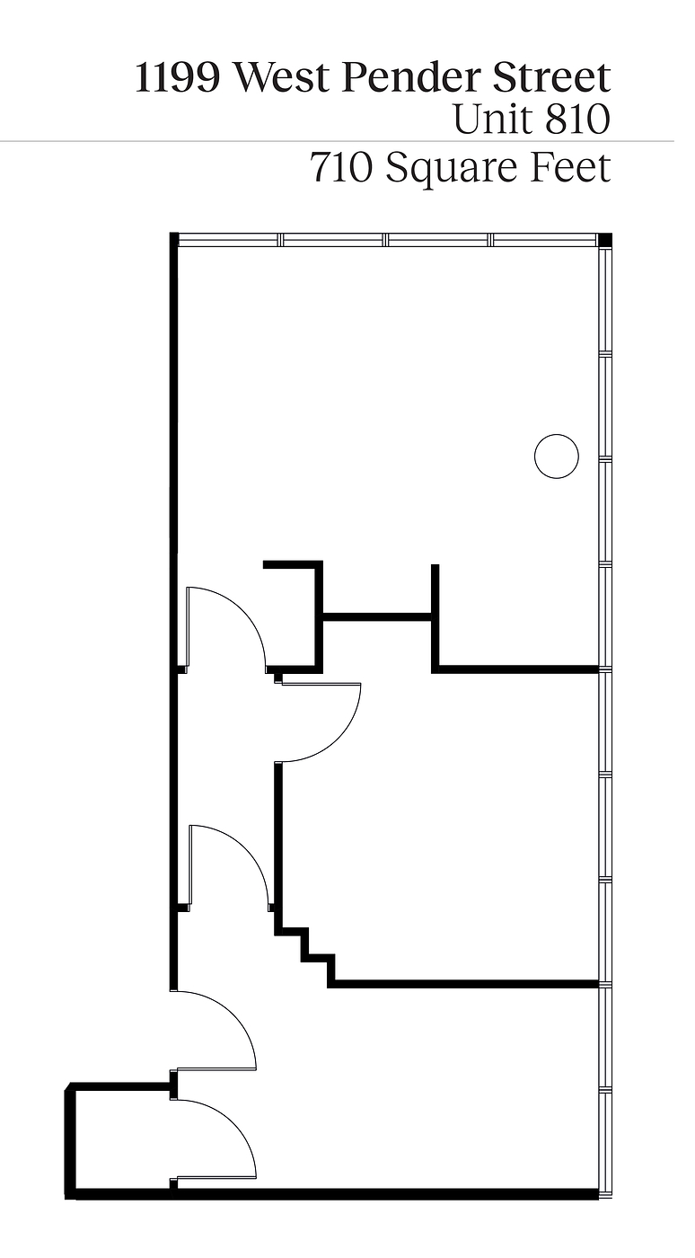 810 - 1199 West Pender Street, Vancouver, BC floorplan
