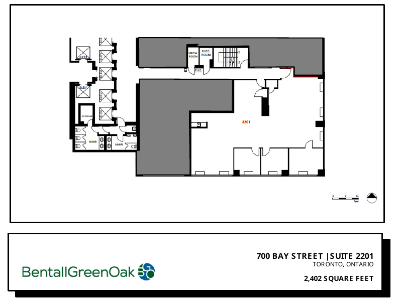 2201 - 700 Bay Street, Toronto, ON floorplan