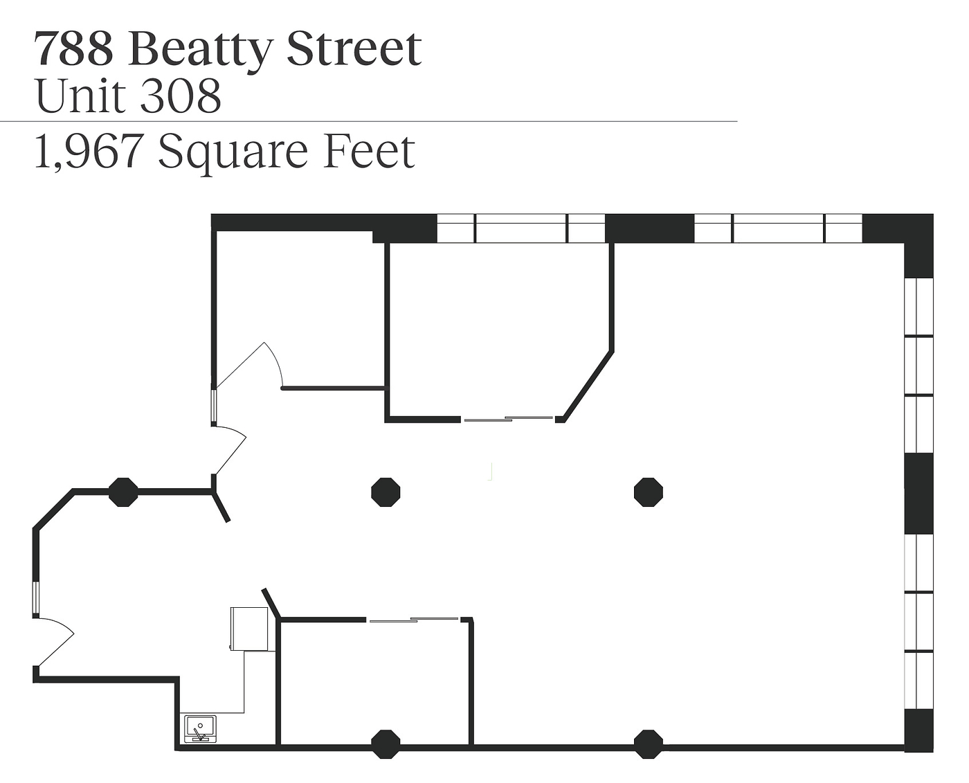 308 - 788 Beatty Street, Vancouver, BC floorplan