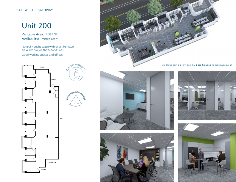 Suite 200 - 1333 West Broadway, Vancouver, BC floorplan