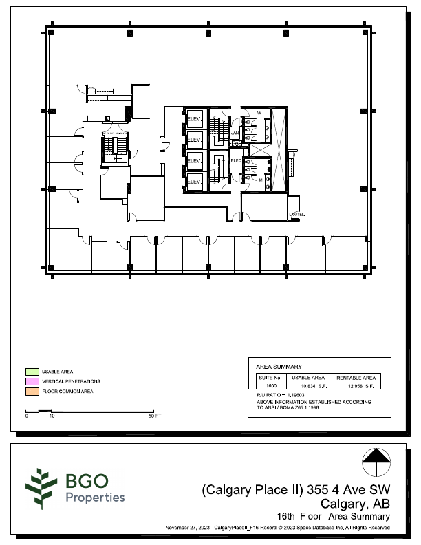 1600 - 400-355 4 Avenue Southwest, Calgary, AB floorplan