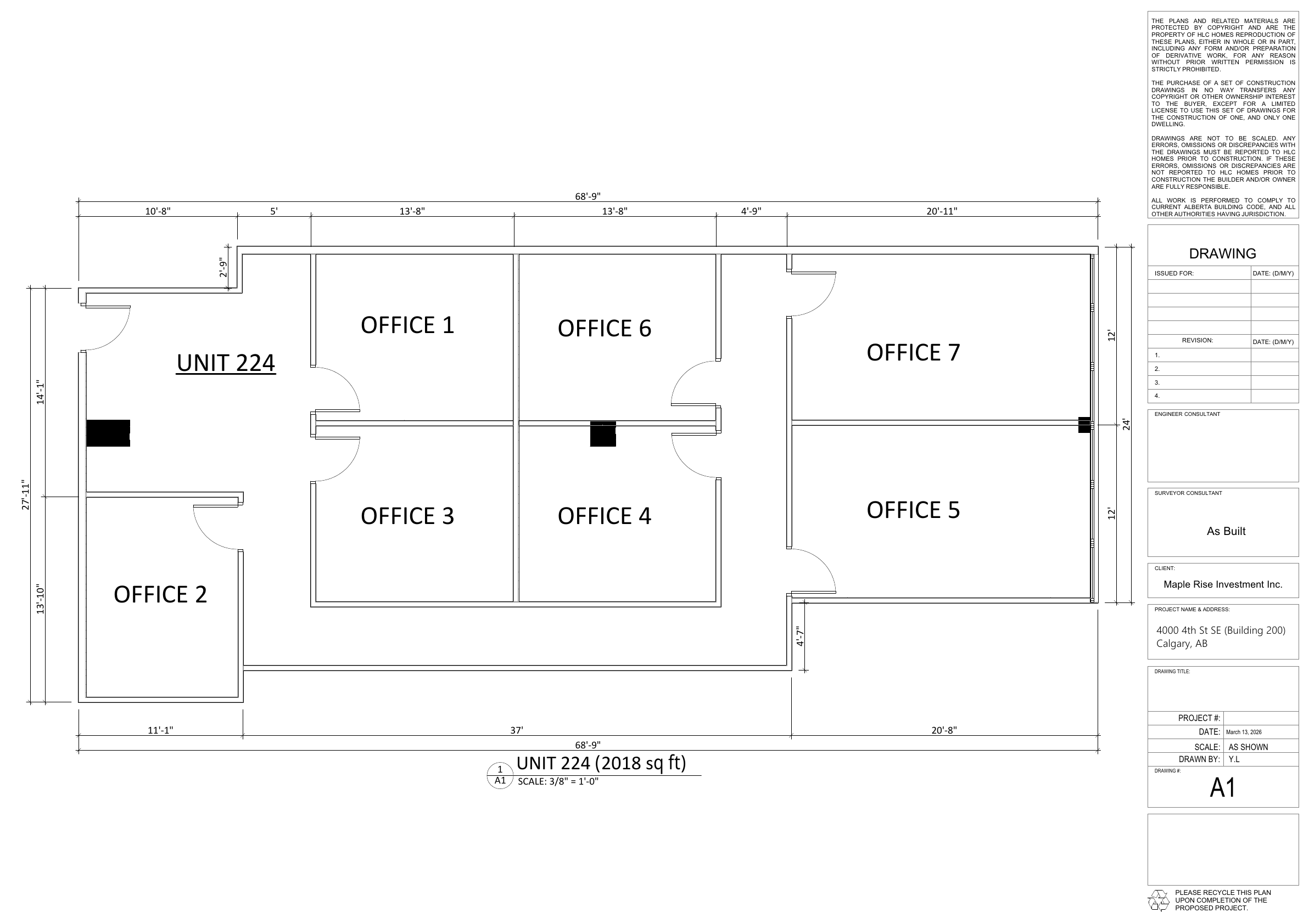 224A - 4000 4 Street Southeast, Calgary, AB floorplan