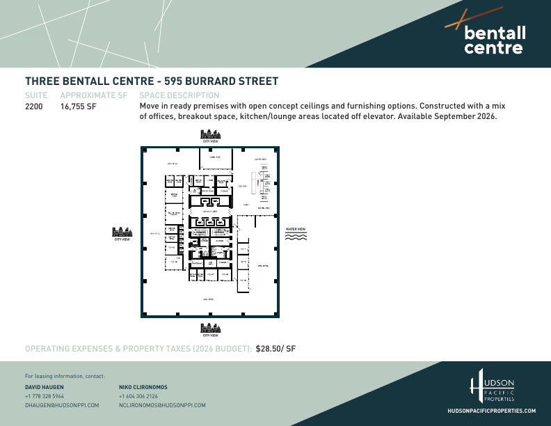 2200 - 595 Burrard Street, Vancouver, BC floorplan