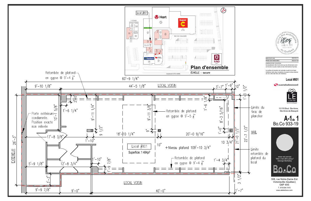 801 - 10516 Boulevard Sainte-Anne, Sainte-Anne-de-Beaupré, QC floorplan