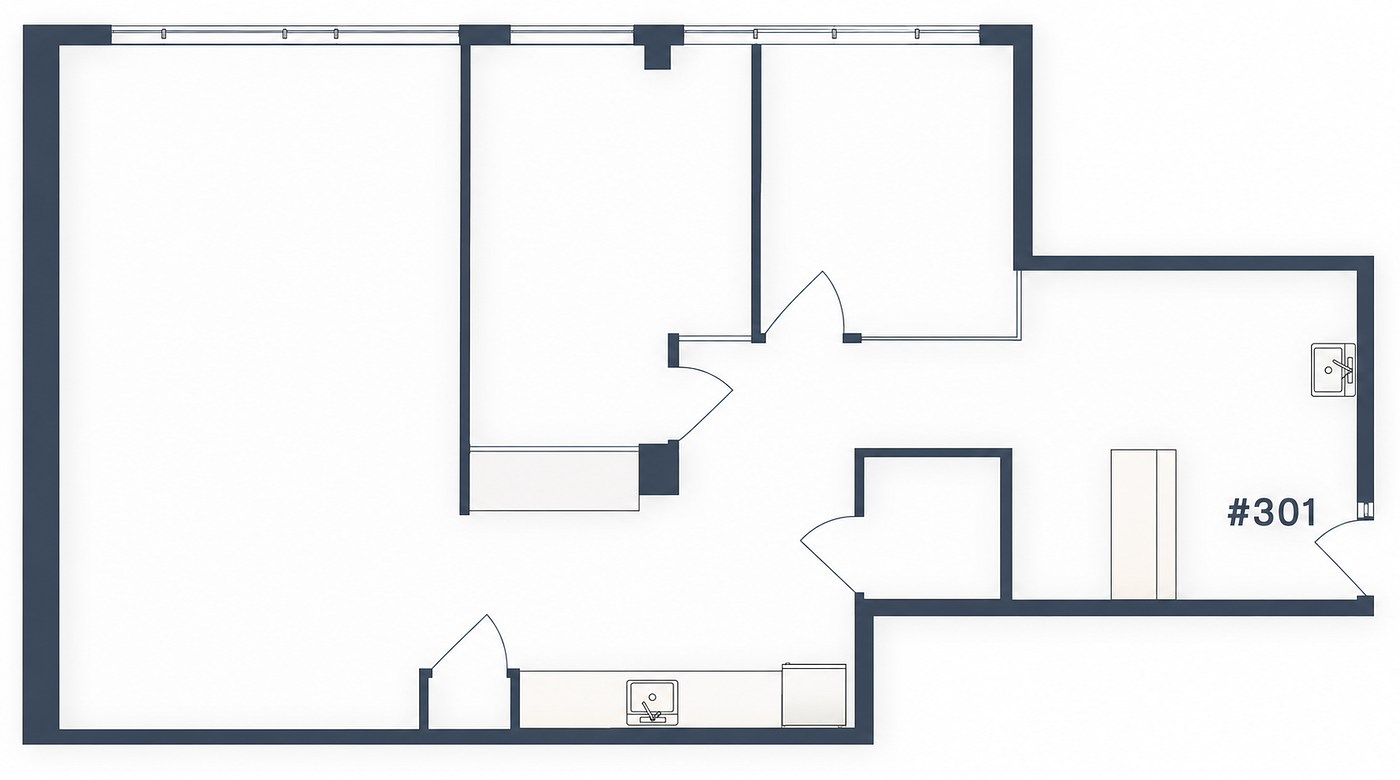 301 - 1245 West Broadway, Vancouver, BC floorplan