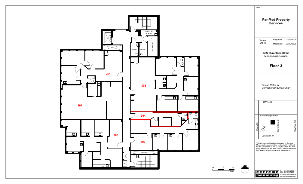 306 - 3420 Hurontario Street, Mississauga, ON floorplan