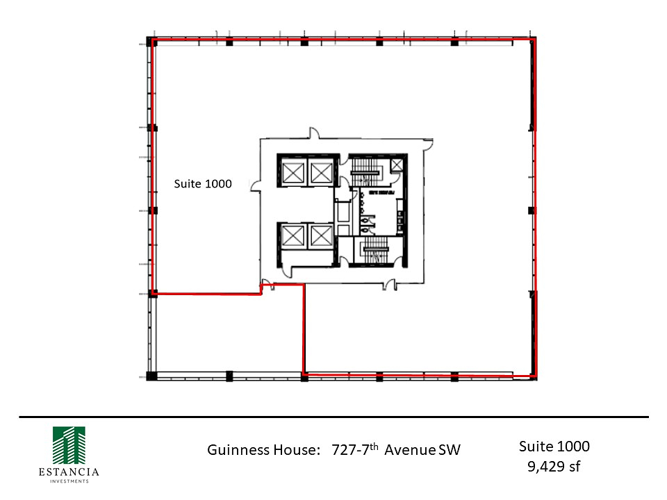1000 - 727 7 Ave SW, Calgary, AB floorplan