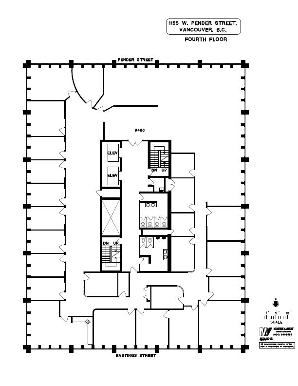 400 - 1155 W Pender St, Vancouver, BC floorplan