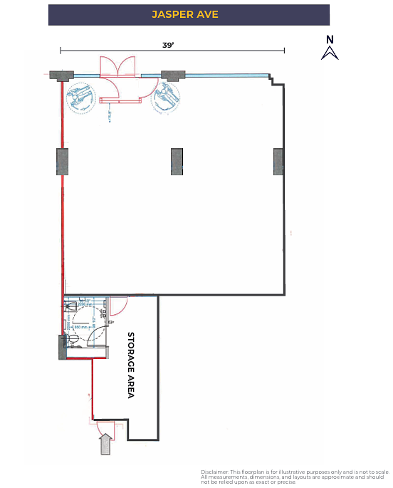 1 - 11937 Jasper Avenue, Edmonton, AB floorplan