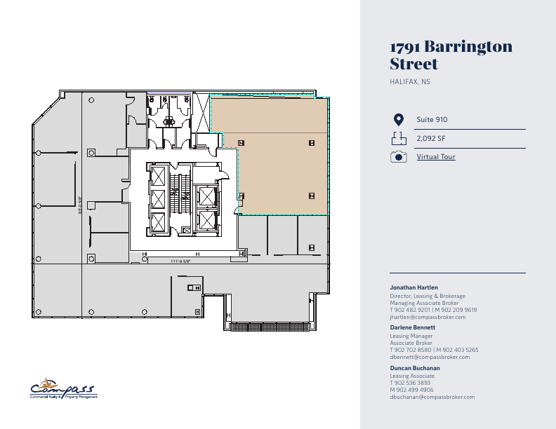 910 - 1791 Barrington Street, Halifax, NS floorplan