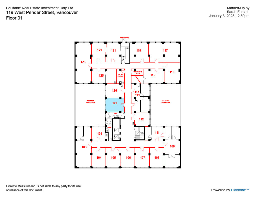 127 - 119 West Pender Street, Vancouver, BC floorplan