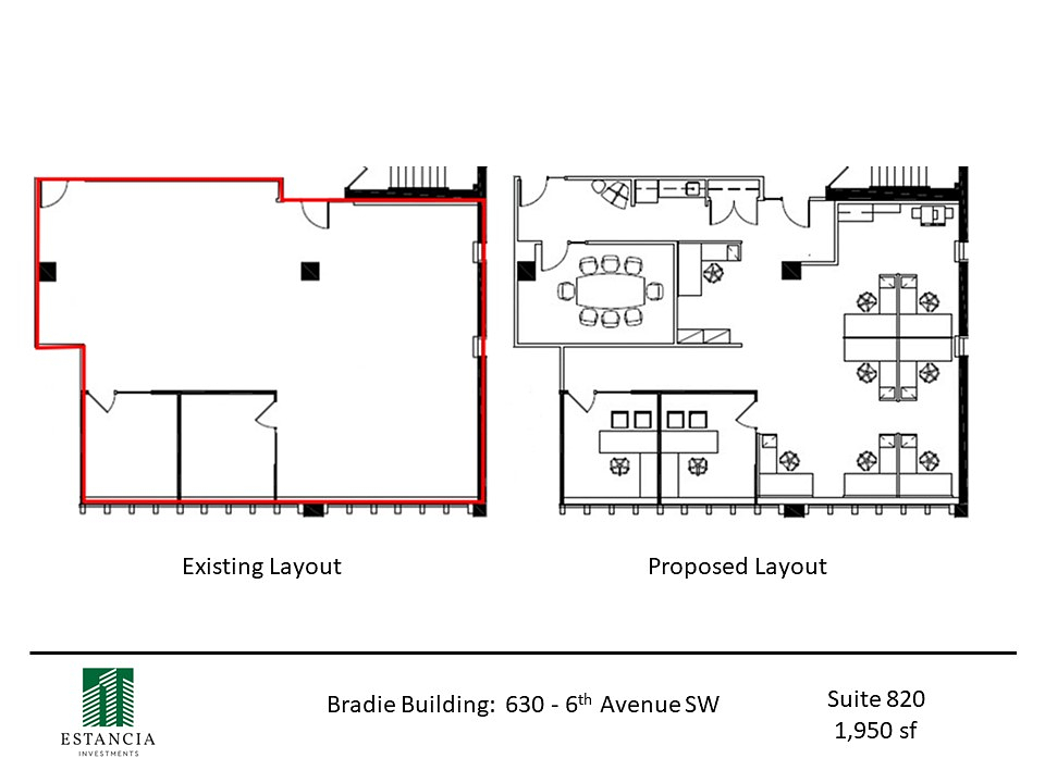 820 - 630 6 Avenue Southwest, Calgary, AB floorplan