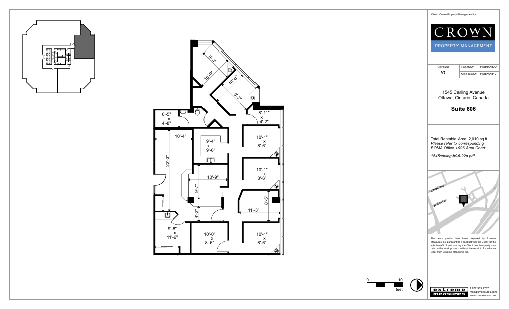 606 - 1545 Carling Avenue, Ottawa, ON floorplan