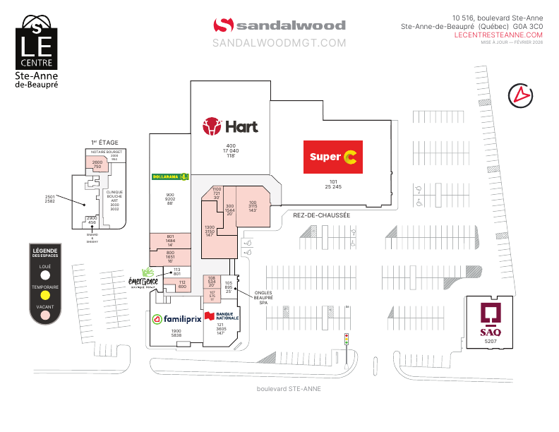801 - 10516 Boulevard Sainte-Anne, Sainte-Anne-de-Beaupré, QC floorplan