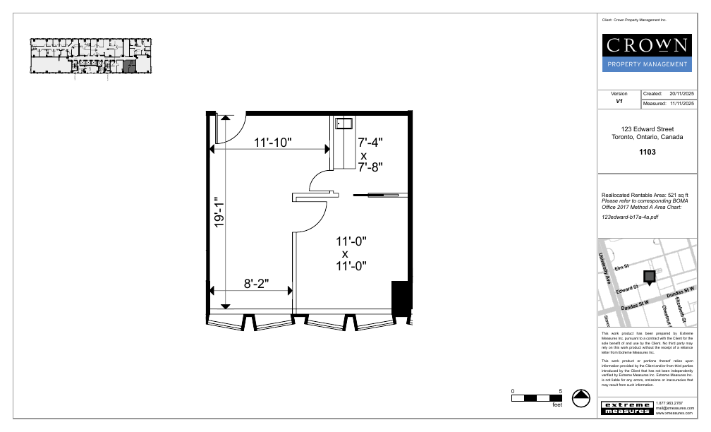 1103 - 605-123 Edward Street, Toronto, ON floorplan