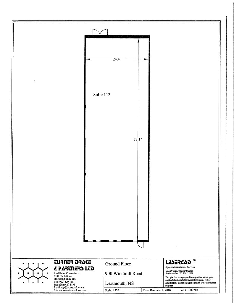 102 - 900 Windmill Rd, Dartmouth, NS floorplan