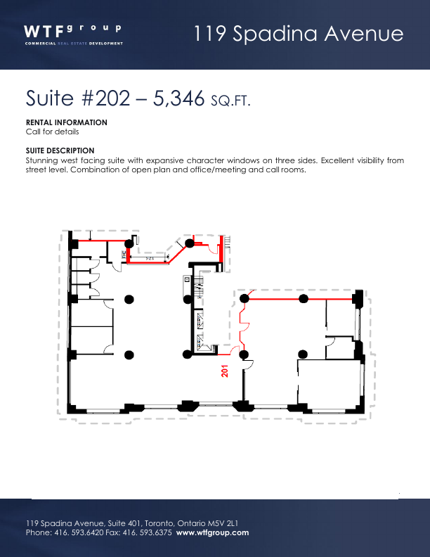 202 - 119 Spadina Avenue, Toronto, ON floorplan