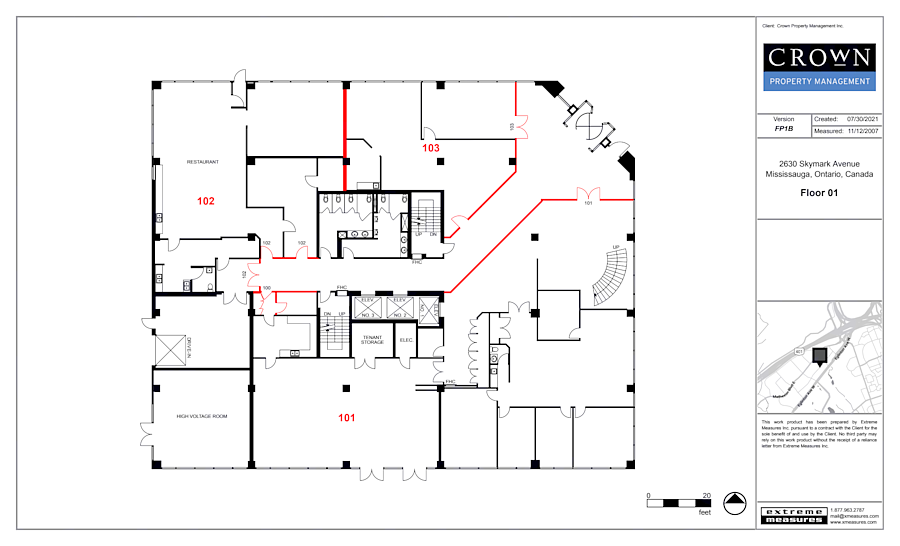 101 - 2630 Skymark Avenue, Mississauga, ON floorplan