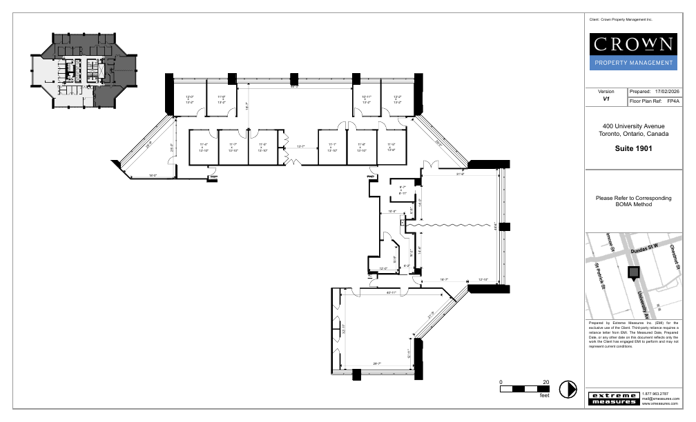 1901 - 400 University Avenue, Toronto, ON floorplan