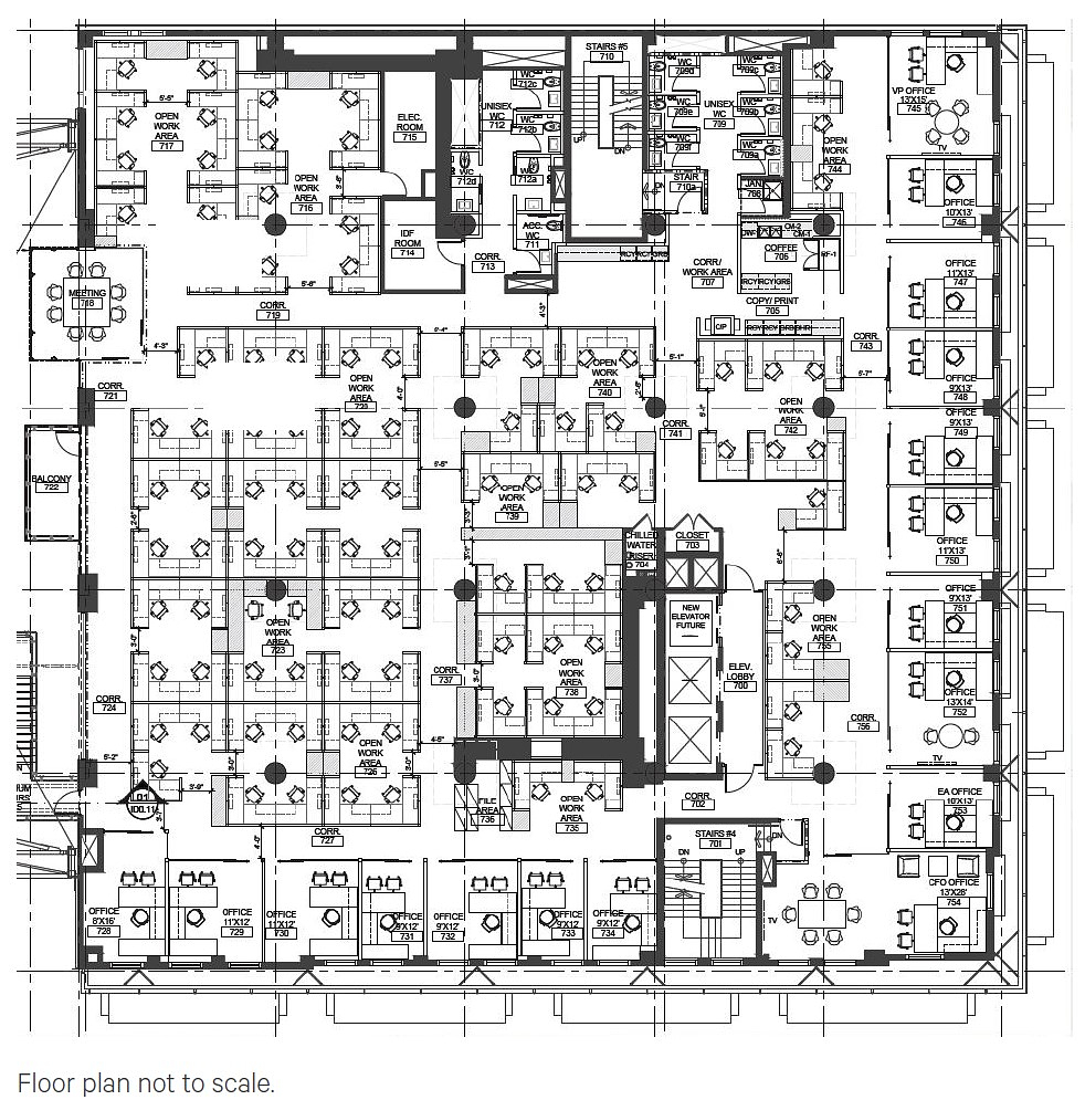 7th Floor - 555 Robson Street, Vancouver, BC floorplan