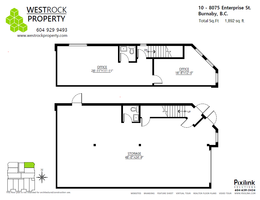 10 - 8075 Enterprise Street, Burnaby, BC floorplan