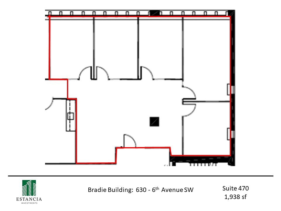 470 - 630 6 Avenue Southwest, Calgary, AB floorplan