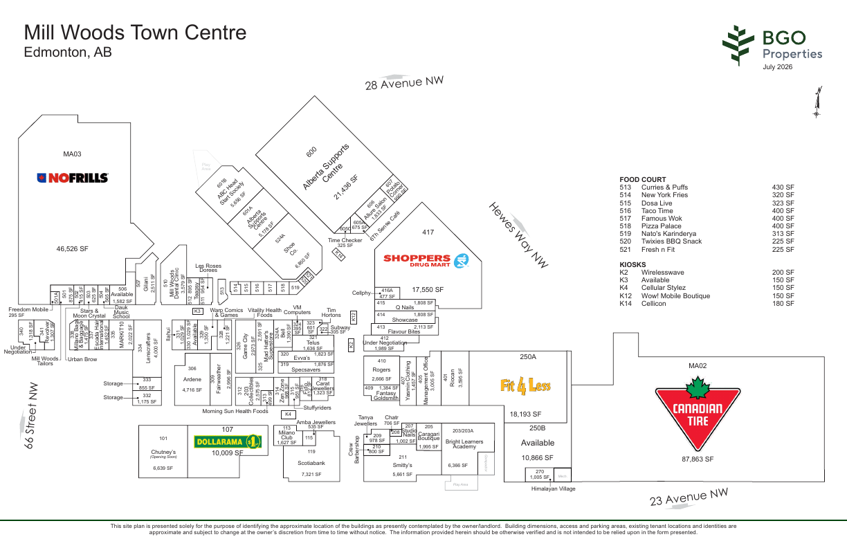 0412 - 2331 66 Street Northwest, Edmonton, AB floorplan