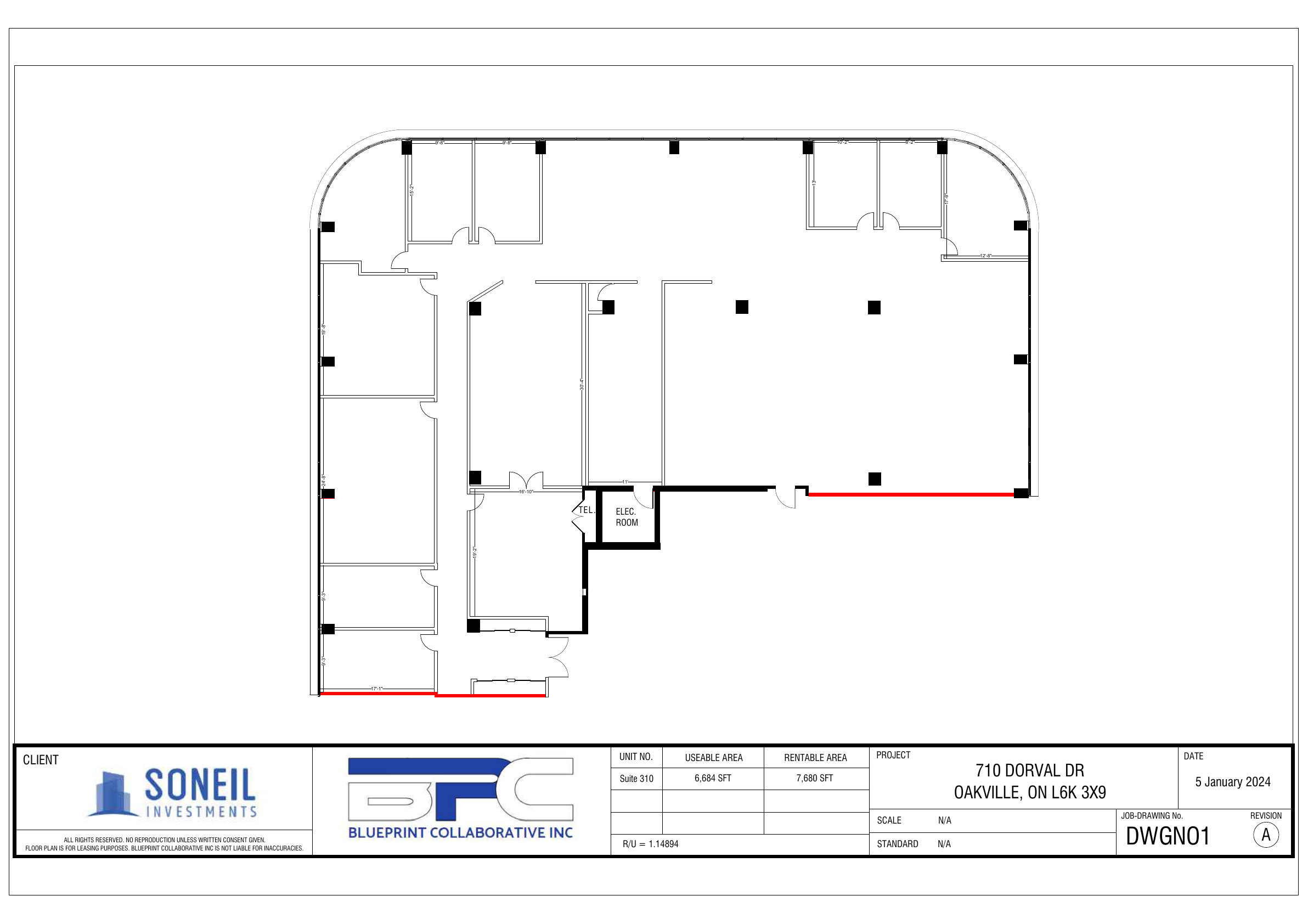 310 - 710 Dorval Drive, Oakville, ON floorplan