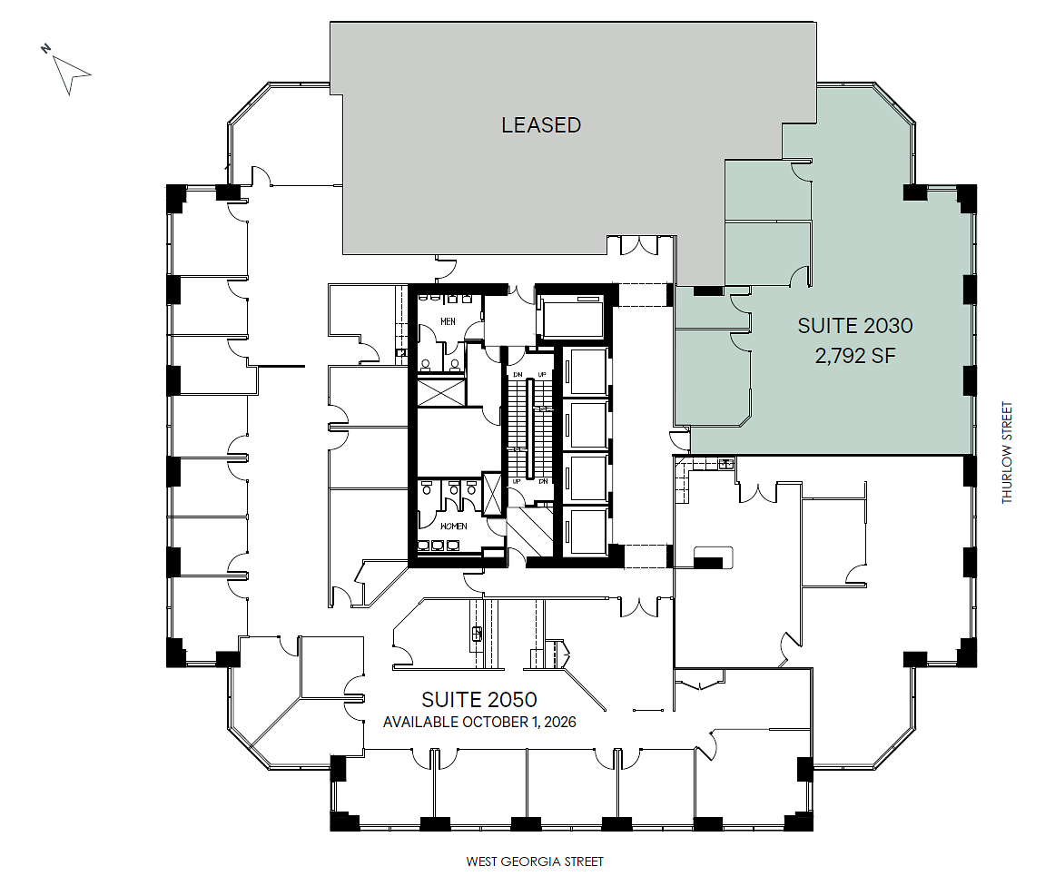 2030 - 1111 West Georgia Street, Vancouver, BC floorplan