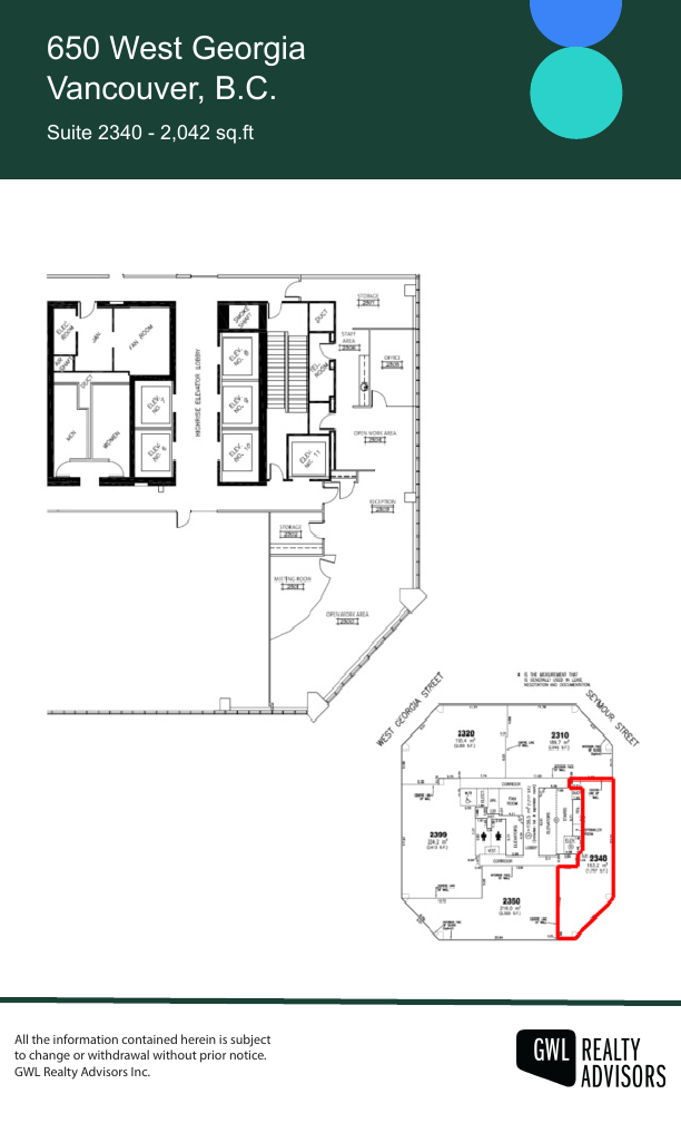 2340 - 650 West Georgia Street, Vancouver, BC floorplan