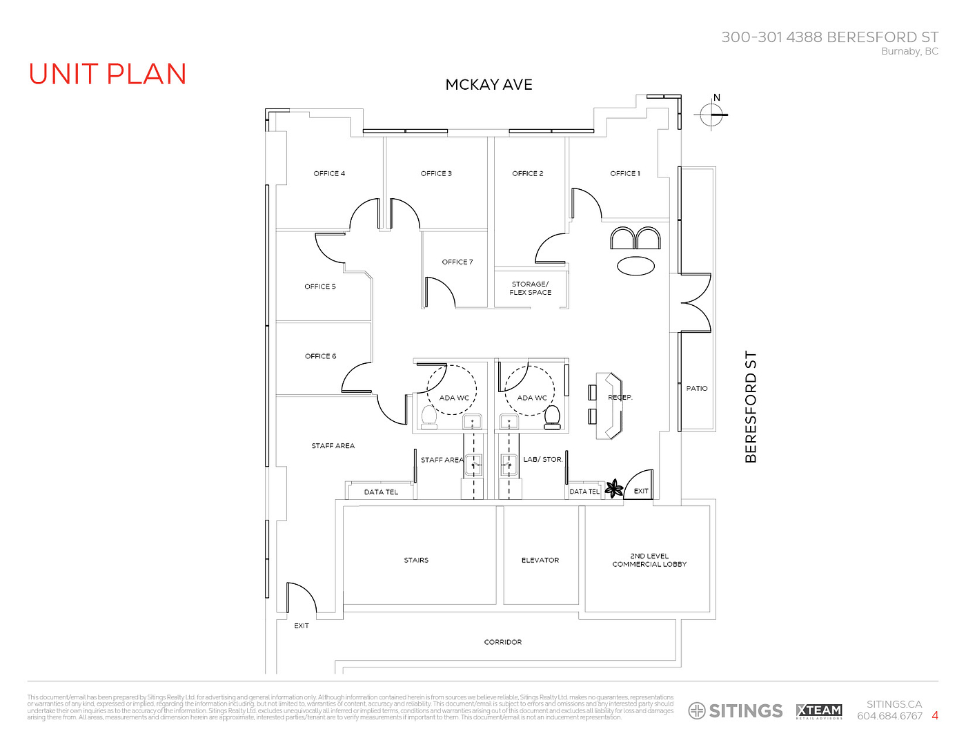 300-301 - 4388 Beresford Street, Burnaby, BC floorplan