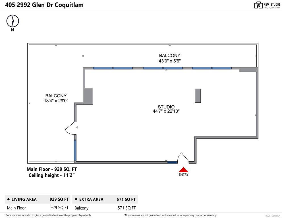 405 - 2992 Glen Drive, Coquitlam, BC floorplan