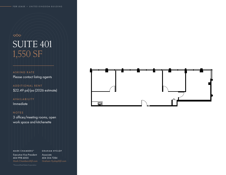 401 - 409 Granville St, Vancouver, BC floorplan