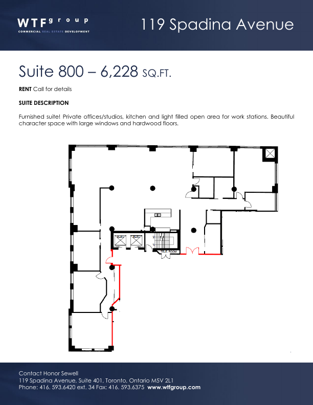 800 - 119 Spadina Avenue, Toronto, ON floorplan