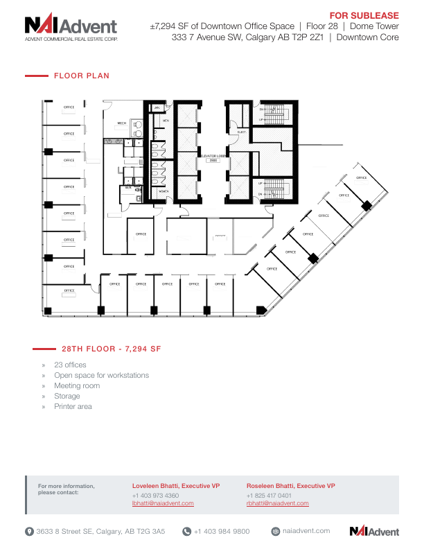 28 - 333 7 Ave SW, Calgary, AB floorplan