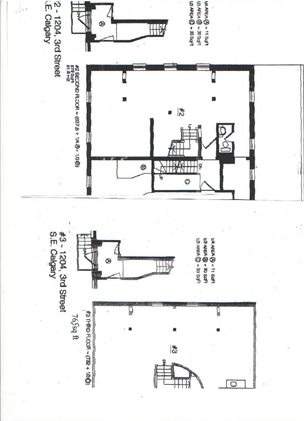 2-3 - 1208 3 Street Southeast, Calgary, AB floorplan