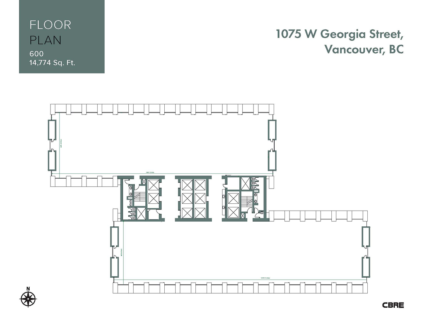 600 - 1075 W Georgia St, Vancouver, BC floorplan