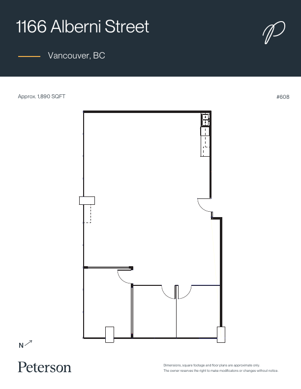 608 - 1166 Alberni St, Vancouver, BC floorplan