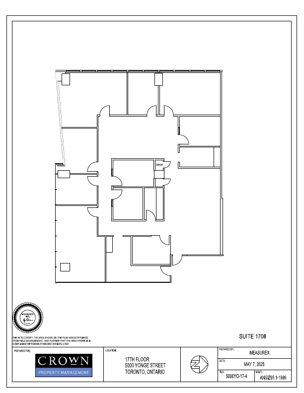 1708 - 1901 - 5000 Yonge Street, Toronto, ON floorplan