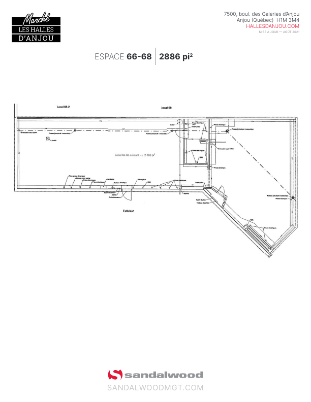 66-68 - 7500 Boulevard des Galeries d'Anjou, Montréal, QC floorplan