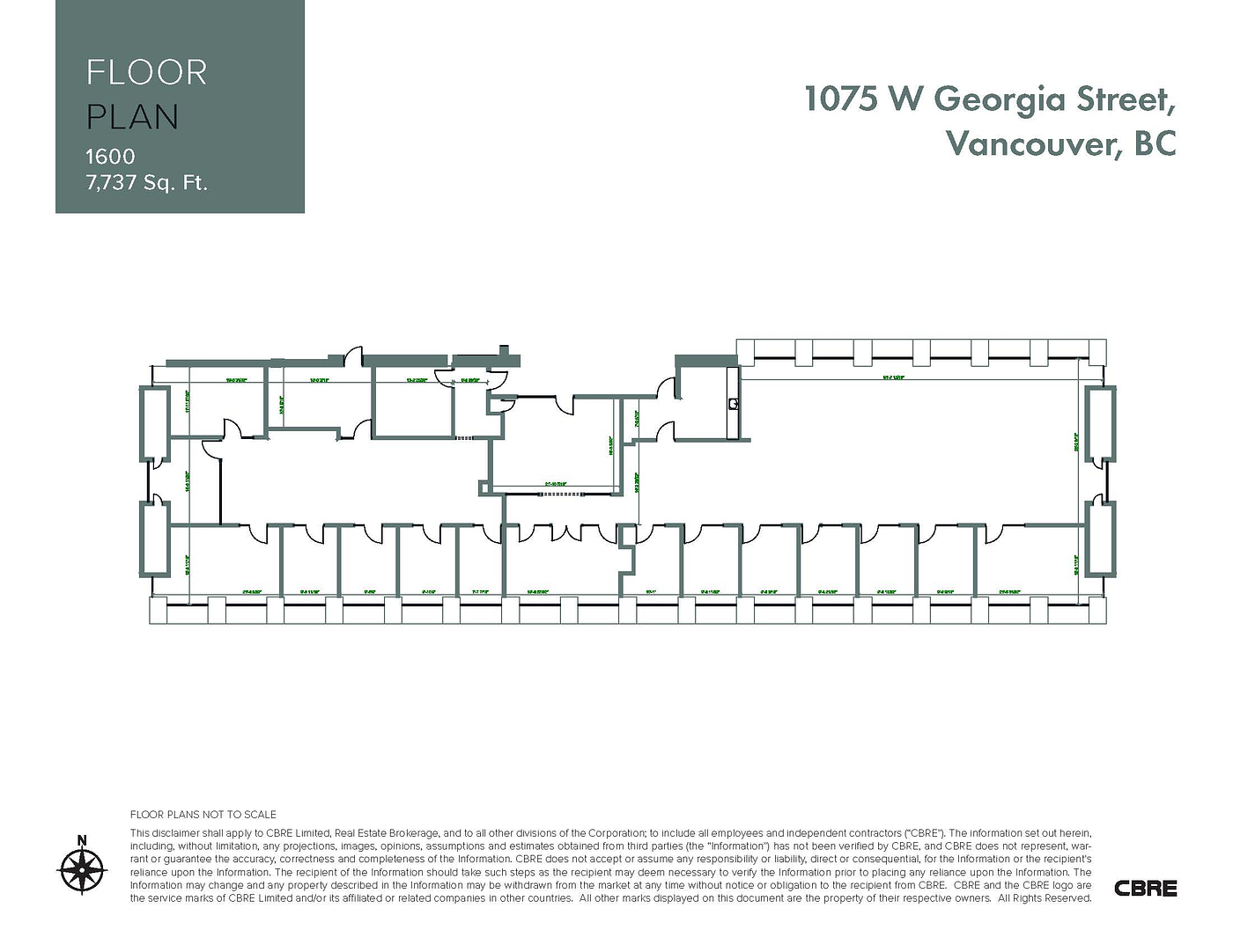 1600 - 1075 W Georgia St, Vancouver, BC floorplan