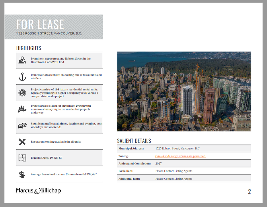 CRU 3 - 1525 Robson Street, Vancouver, BC