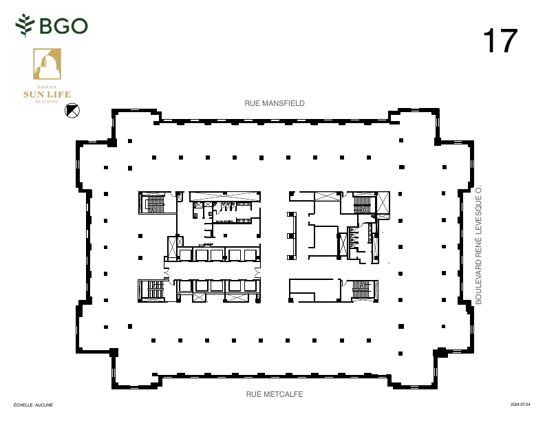 1700 - 1155 Rue Metcalfe, Montréal, QC floorplan